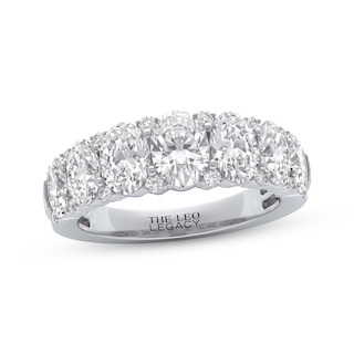 THE LEO Legacy Lab-Grown Diamond Certified Oval-Cut Anniversary Ring 2-1/2 ct tw 14K White Gold