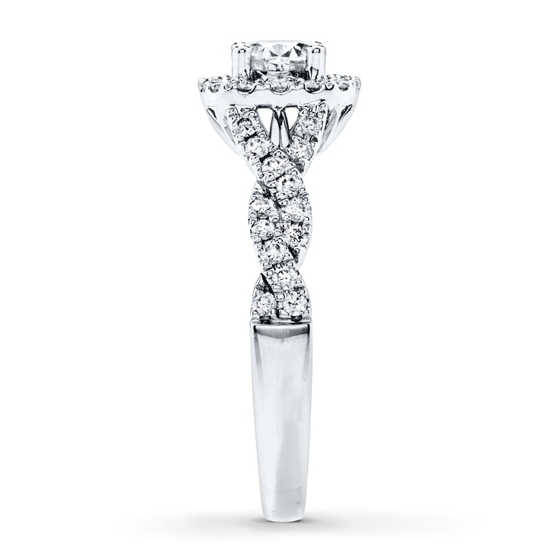 Main Image 3 of Diamond Engagement Ring 7/8 ct tw Round-cut 14K White Gold