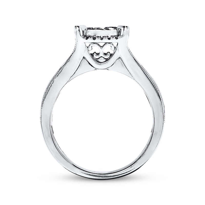 Main Image 3 of Multi-Diamond Engagement Ring 1-3/8 ct tw Diamonds 14K White Gold