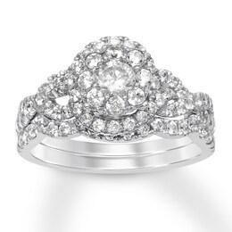 Diamond Bridal Set 1-1/5 carats tw 14K White Gold