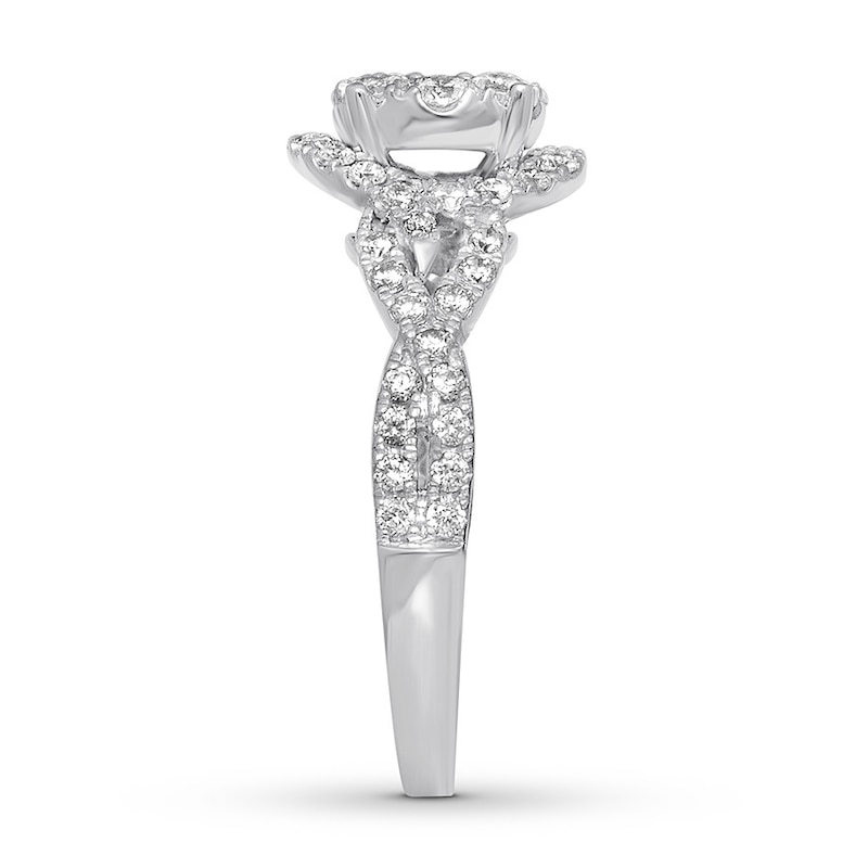 Main Image 3 of Diamond Engagement Ring 1 ct tw Round-cut 14K White Gold