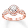 Thumbnail Image 0 of Diamond Engagement Ring 5/8 ct tw Round-cut 14K Rose Gold