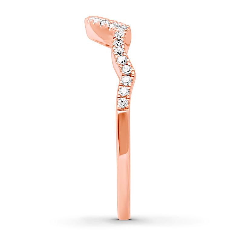 Main Image 3 of Now + Forever Diamond Wedding Band 1/8 ct tw Round-cut 14K Rose Gold