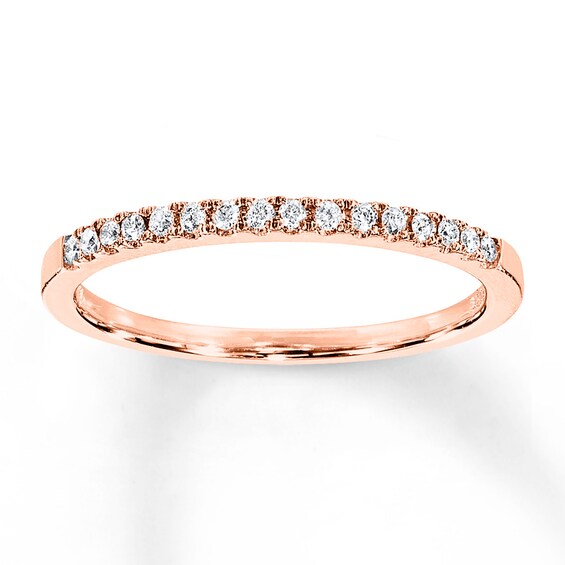 Now + Forever Diamond Wedding Band 1/10 ct tw Round-cut 10K Rose Gold