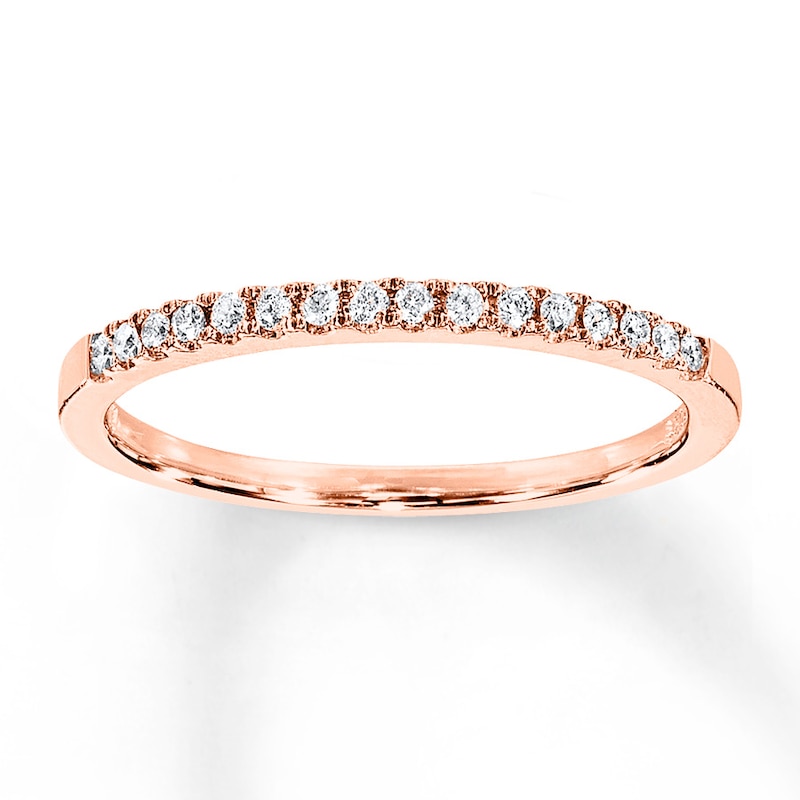 Diamond Wedding Band 1/10 ct tw Round-cut 10K Rose Gold