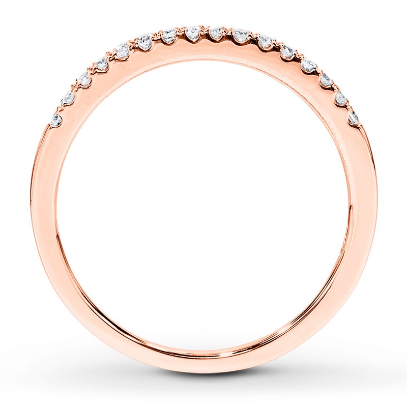 Diamond Wedding Band 1/10 ct tw Round-cut 10K Rose Gold