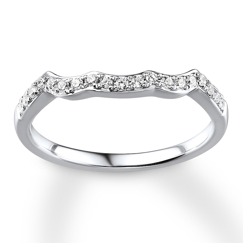Main Image 1 of Now + Forever Diamond Wedding Band 1/6 ct tw Round-cut 14K White Gold