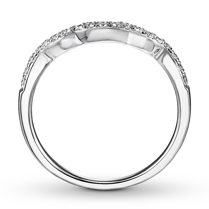 Main Image 2 of Now + Forever Diamond Wedding Band 1/6 ct tw Round-cut 14K White Gold