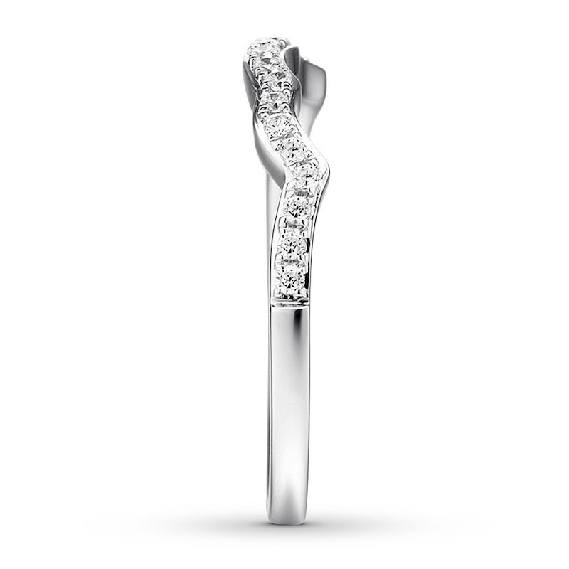 Main Image 3 of Now + Forever Diamond Wedding Band 1/6 ct tw Round-cut 14K White Gold