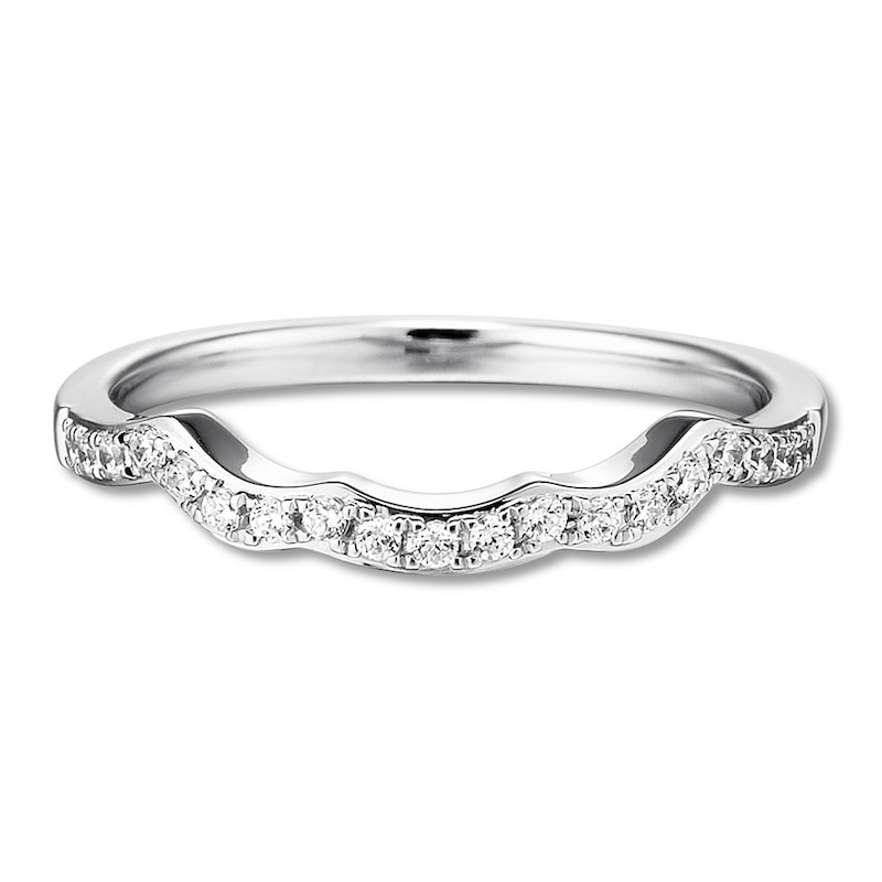 Main Image 4 of Now + Forever Diamond Wedding Band 1/6 ct tw Round-cut 14K White Gold