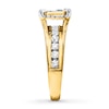 Multi-Stone Princess-cut  Diamond Engagement Ring 1-3/8 ct tw 14K Yellow Gold