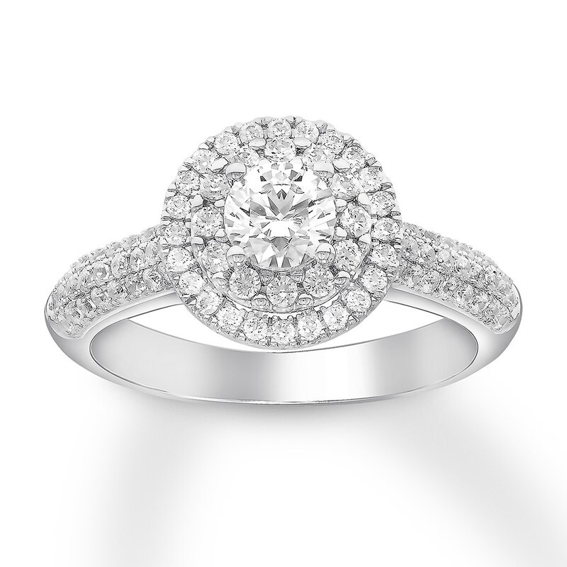 Diamond Engagement Ring 1 ct tw Round-cut 14K White Gold