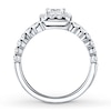 Thumbnail Image 1 of Diamond Engagement Ring 7/8 ct tw Princess-cut 14K White Gold