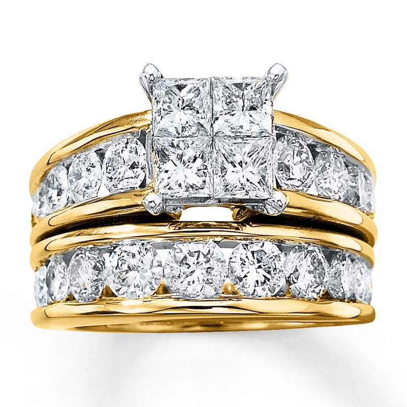 Main Image 1 of Diamond Bridal Set 4 Carats tw 14K Yellow Gold