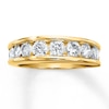 Diamond Wedding Band 1-1/2 ct tw Round-cut 14K Yellow Gold