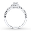 Thumbnail Image 2 of Diamond Engagement Ring 5/8 ct tw Princess-cut 14K White Gold