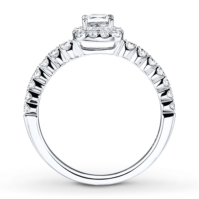 Main Image 2 of Diamond Engagement Ring 5/8 ct tw Princess-cut 14K White Gold