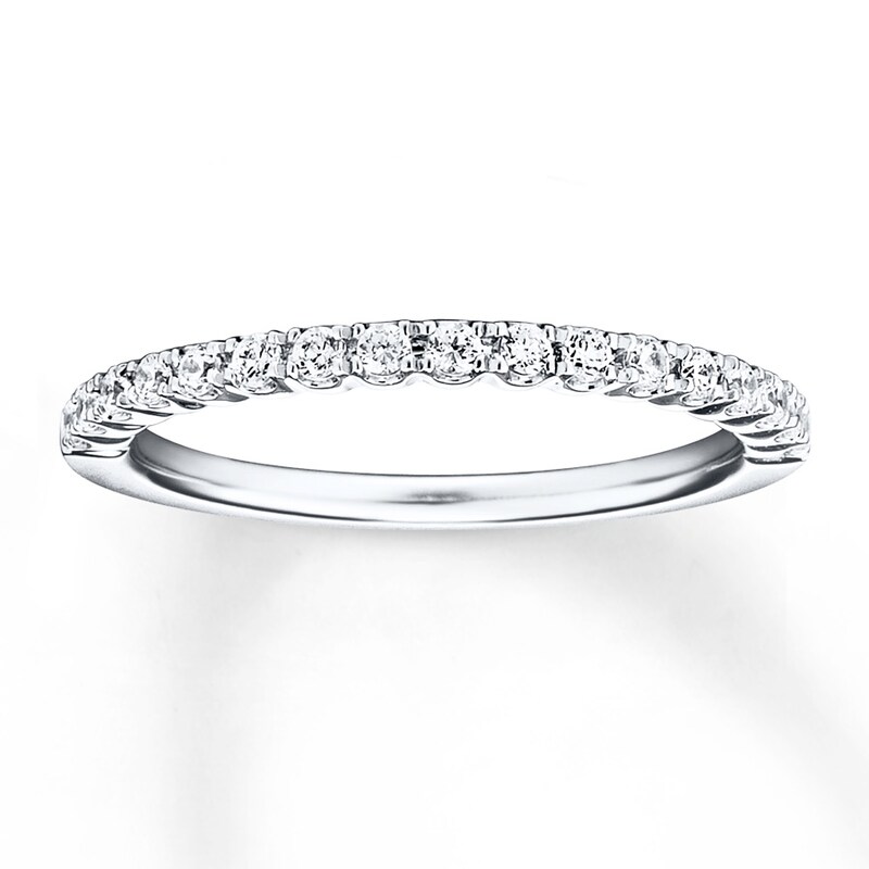 Diamond Wedding Band 1/4 ct tw Round-cut 14K White Gold