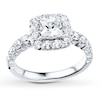 Diamond Engagement Ring 1-5/8 ct tw Princess-cut 14K Gold
