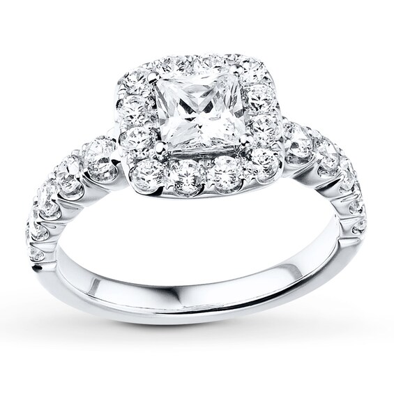 Now + Forever Diamond Engagement Ring 1-5/8 ct tw Princess-cut 14K Gold