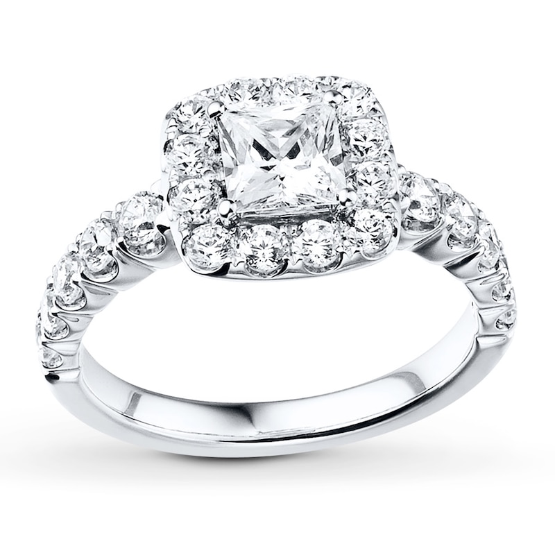 Main Image 1 of Now + Forever Diamond Engagement Ring 1-5/8 ct tw Princess-cut 14K Gold