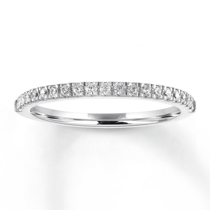 Diamond Wedding Band 1/5 ct tw Round-cut 14K White Gold