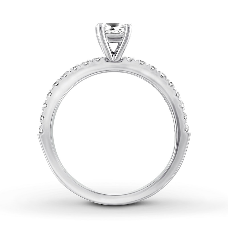 Diamond Engagement Ring 1/2 ct tw Princess-cut 14K White Gold