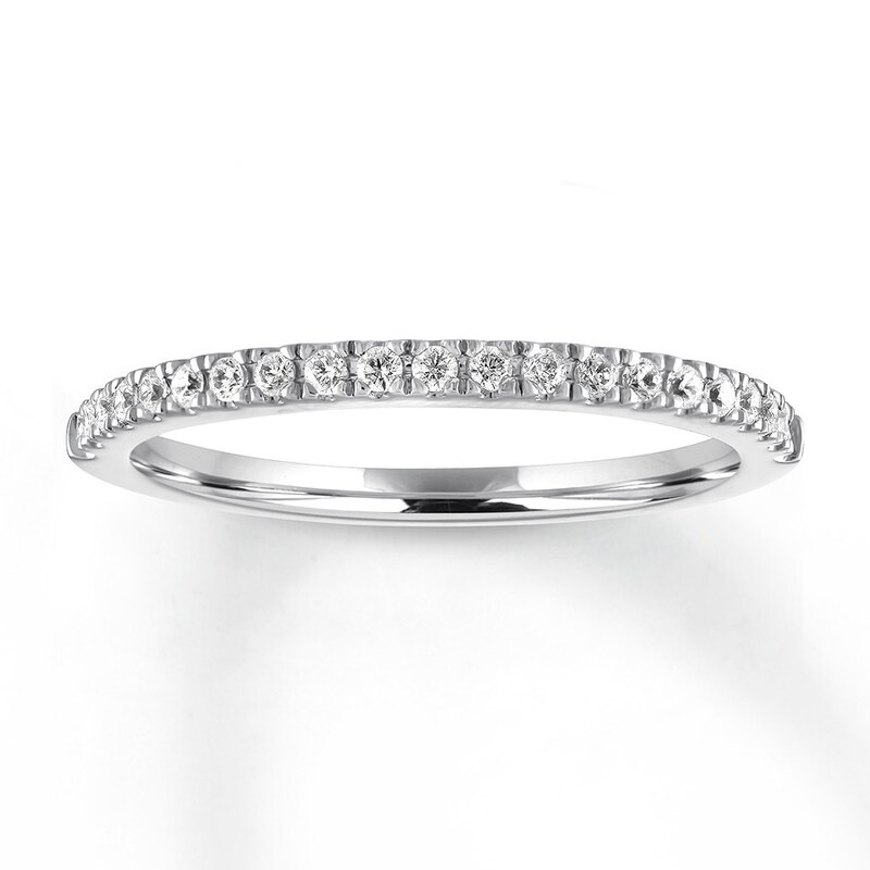 Diamond Wedding Band 1/5 ct tw Round-cut 14K White Gold