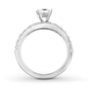 Diamond Bridal Set 1-5/8 ct tw Princess & Round 14K White Gold
