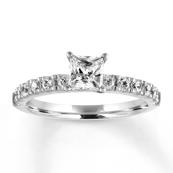 Now + Forever Diamond Engagement Ring 1-1/8 ct tw Princess-cut 14K Gold