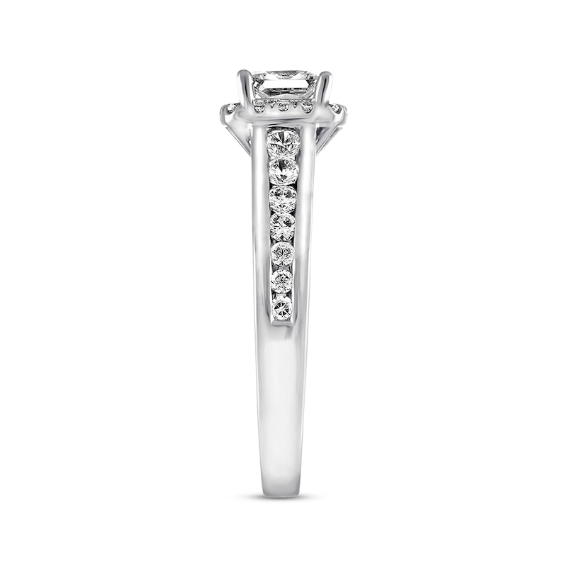 Diamond Engagement Ring 5/8 ct tw Princess-cut  14K White Gold
