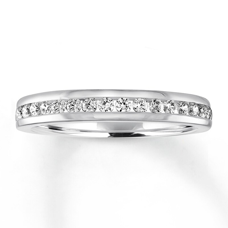 Diamond Wedding Band 1/3 ct tw Round-cut 14K White Gold