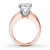 Diamond Engagement Ring 2-1/2 cttw Princess-cut 14K Two-Tone Gold