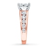 Thumbnail Image 2 of Diamond Engagement Ring 2-1/2 cttw Princess-cut 14K Two-Tone Gold
