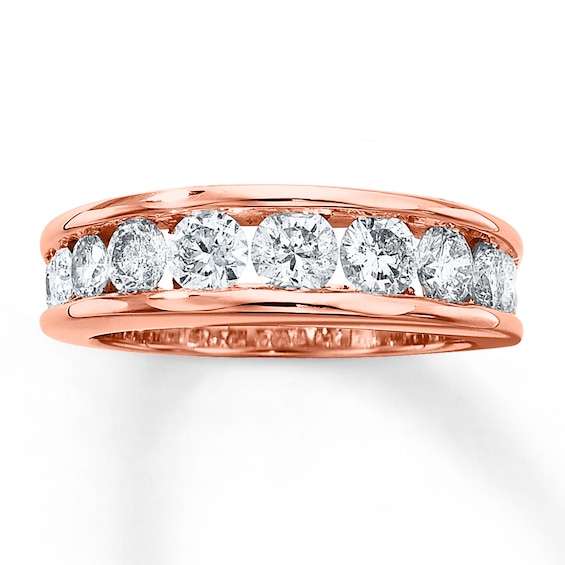 Now + Forever Diamond Wedding Band 1-1/2 ct tw Round-cut 14K Rose Gold