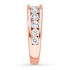 Thumbnail Image 2 of Diamond Wedding Band 1-1/2 ct tw Round-cut 14K Rose Gold