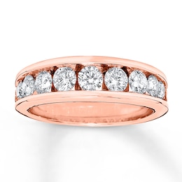 Now + Forever Diamond Wedding Band 1-1/5 ct tw Round-cut 14K Rose Gold