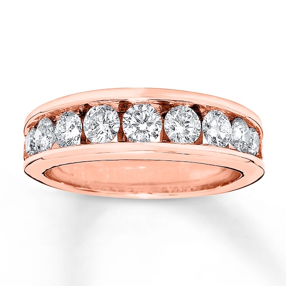 Now + Forever Diamond Wedding Band 1-1/5 ct tw Round-cut 14K Rose Gold