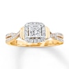 Thumbnail Image 0 of Diamond Engagement Ring 3/4 ct tw Princess & Round-cut 14K Gold