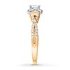 Thumbnail Image 2 of Diamond Engagement Ring 3/4 ct tw Princess & Round-cut 14K Gold