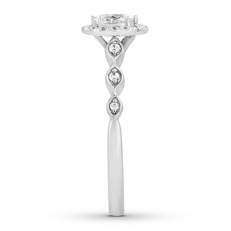 Main Image 3 of Now + Forever Diamond Engagement Ring 1/3 ct tw Marquise & Round 10K White Gold