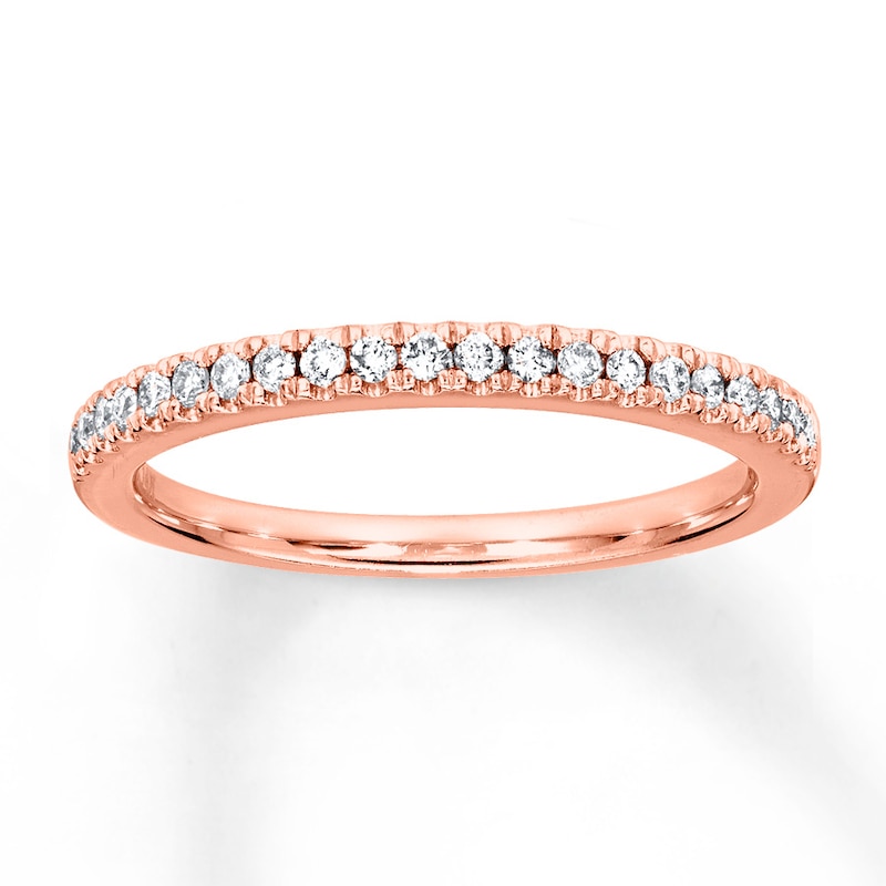 Diamond Wedding Band 1/6 ct tw Round-cut 14K Rose Gold