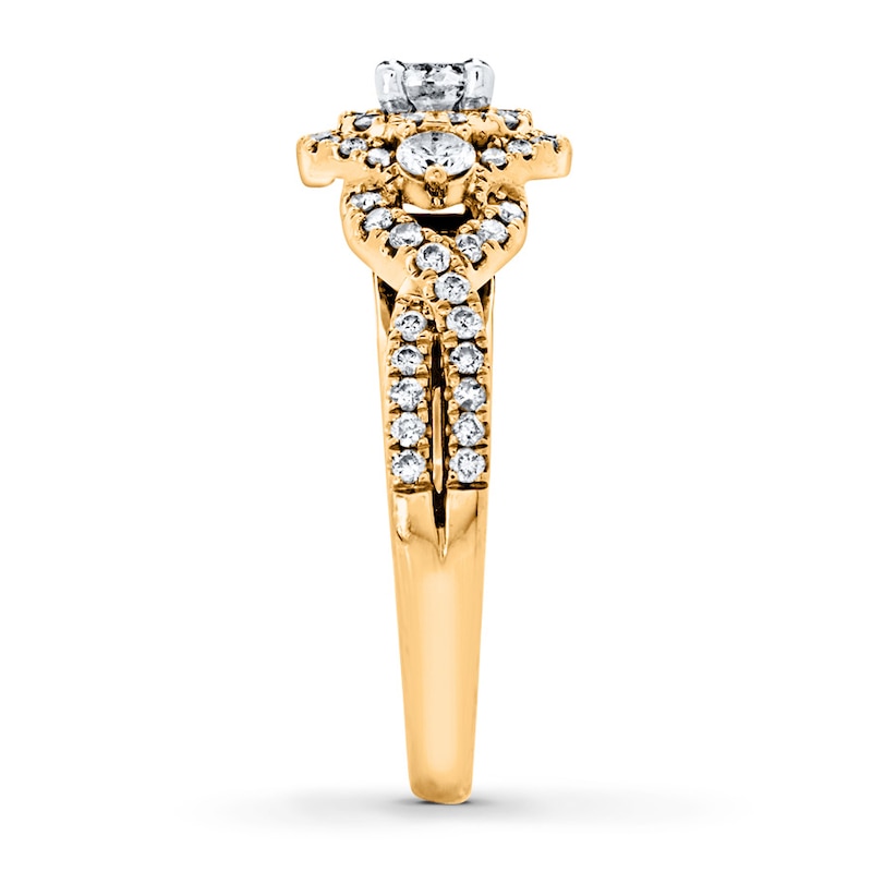 Diamond Engagement Ring 1 ct tw Round-cut 14K Yellow Gold