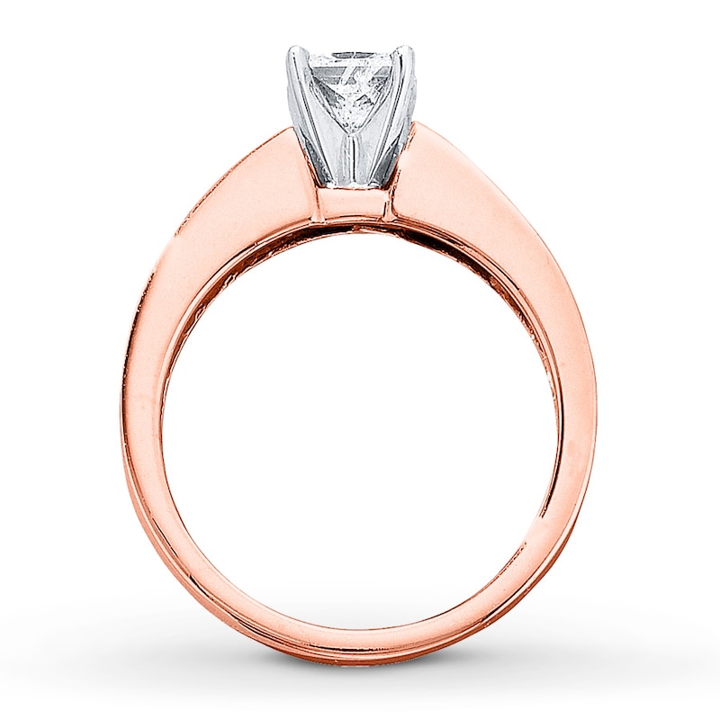 Diamond Engagement Ring 1-1/4 ct tw Princess 14K Two-Tone Gold