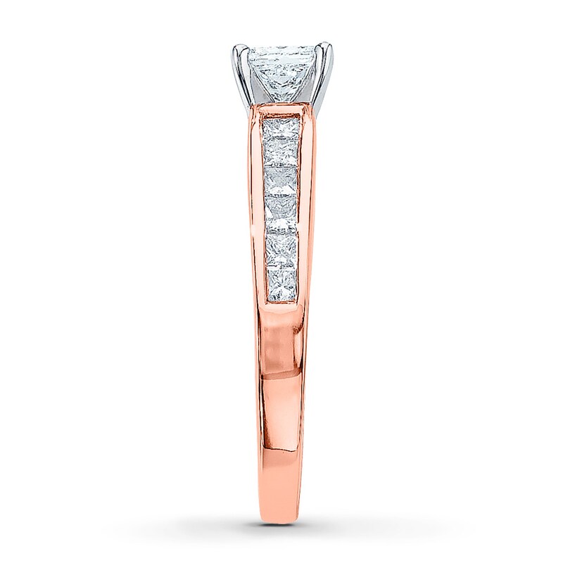 Diamond Engagement Ring 1-1/4 ct tw Princess 14K Two-Tone Gold
