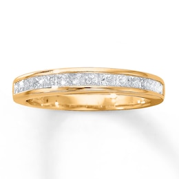 Now + Forever Diamond Wedding Band 3/4 ct tw Princess-cut 14K Yellow Gold