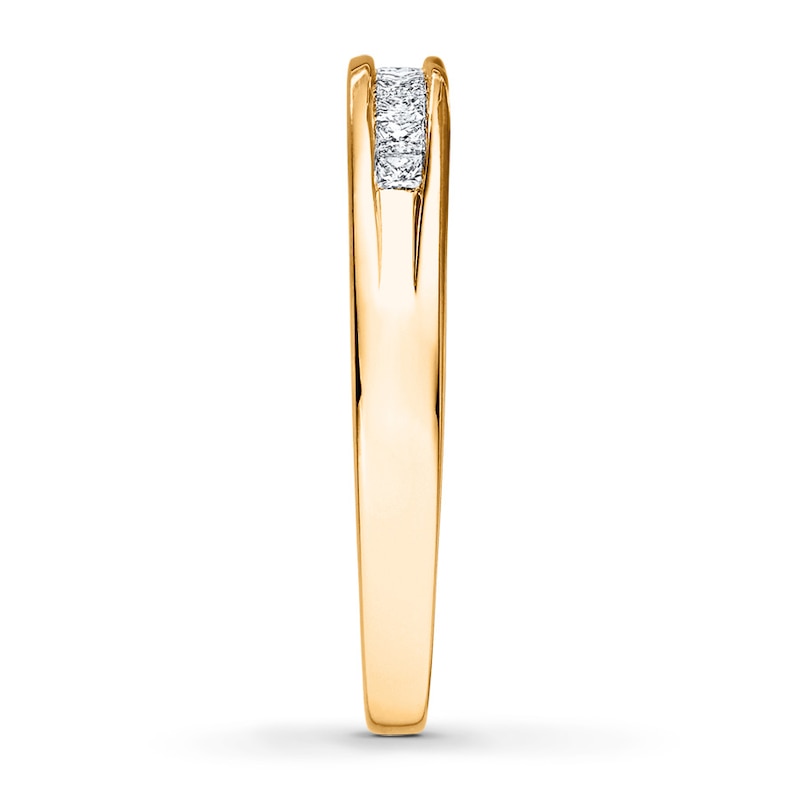 Main Image 3 of Now + Forever Diamond Wedding Band 1/4 ct tw Princess-cut 14K Yellow Gold