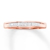 Thumbnail Image 0 of Diamond Wedding Band 1/4 ct tw Princess-cut 14K Rose Gold