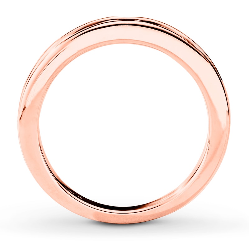 Diamond Wedding Band 1/4 ct tw Princess-cut 14K Rose Gold