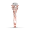 Thumbnail Image 2 of Diamond Engagement Ring 1-1/6 ct tw Round-cut 14K Rose Gold